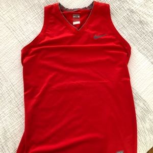Red nike pro tank top